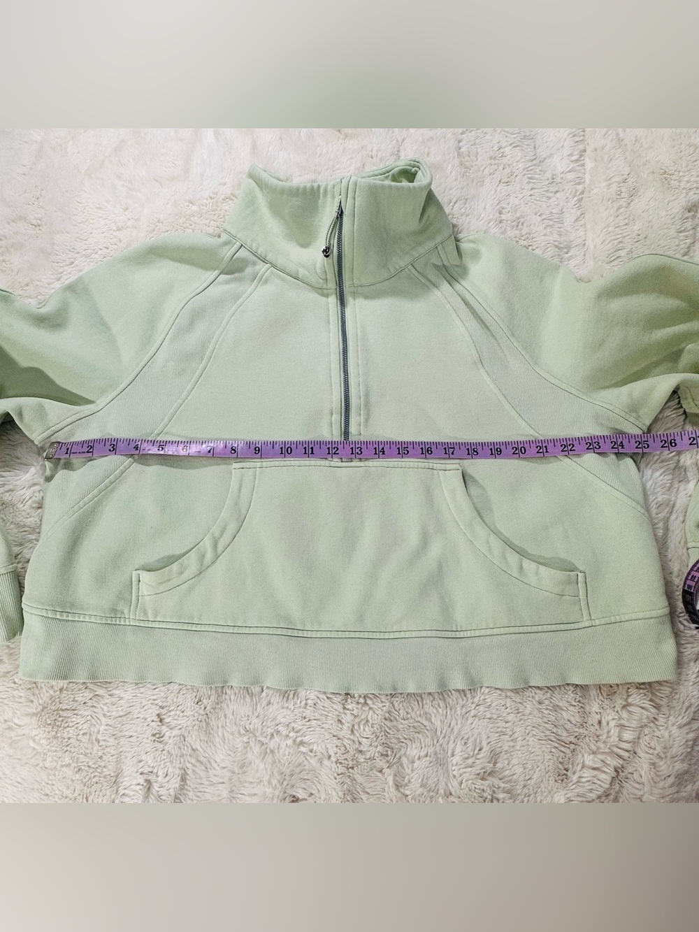 Lululemon Scuba Oversized 1/2 Half-Zip Hoodie  Mint Size XL/XXL Orangetheory - Picture 5 of 6